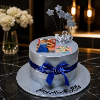 Silver Cake with Photo
