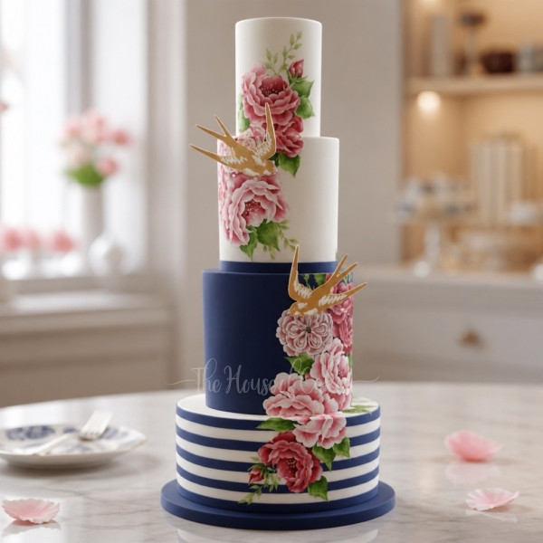 Birds and Flowers Cake in Dubai