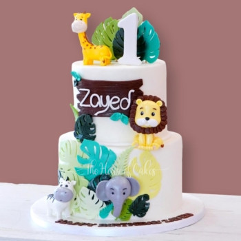 Jungle animals cake