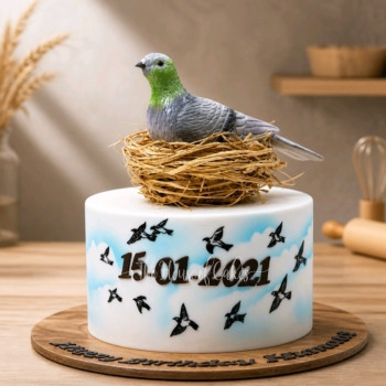 Nesting bird cake