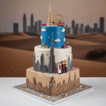 UAE Family Cake with Burj Khalifa and Big Ben