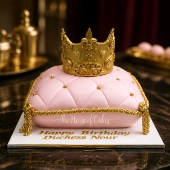 Pillow and crown cake 5