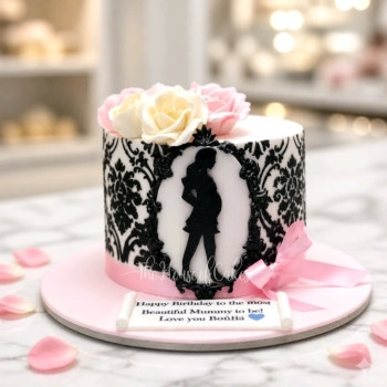 Pregnant and fabulous cake