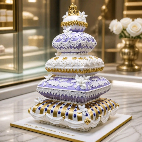 Royal cushion cake 2