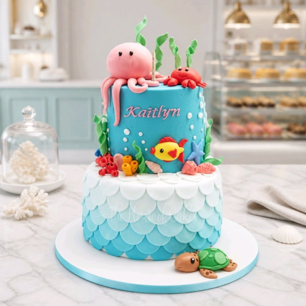 Sea theme cake 11