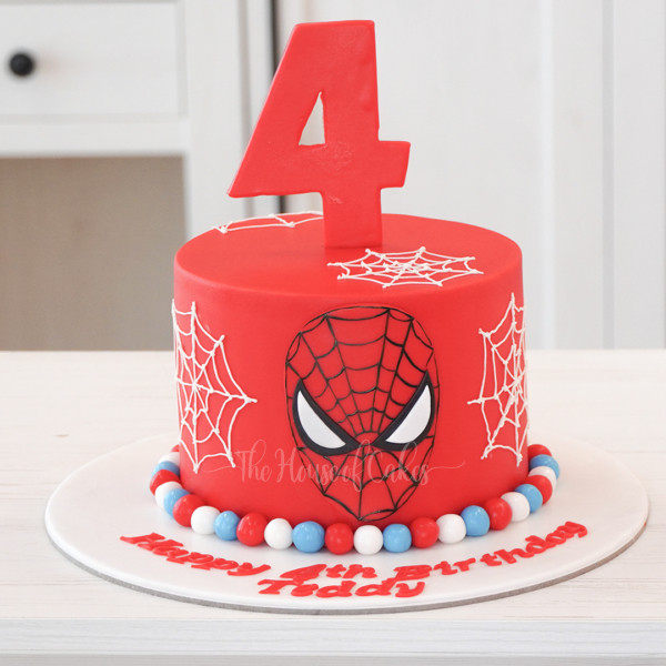 20+Spiderman Birthday Cake Ideas : Spiderman Orange Cake-sonthuy.vn