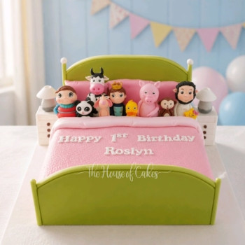 Ten in bed little baby bum cake
