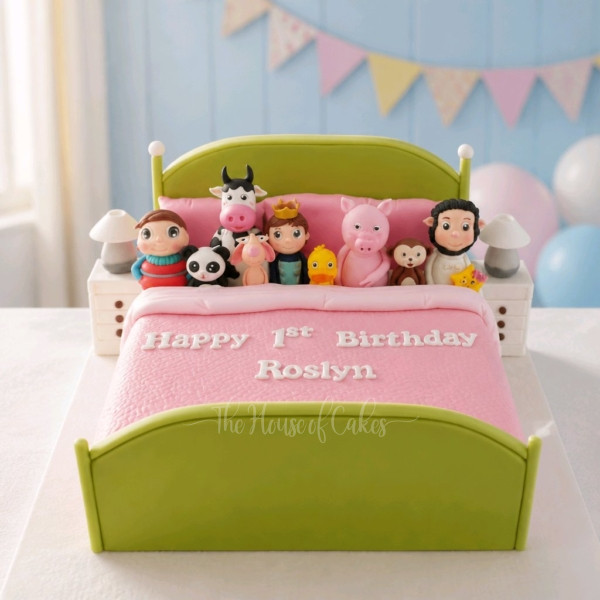 Ten in bed little baby bum cake