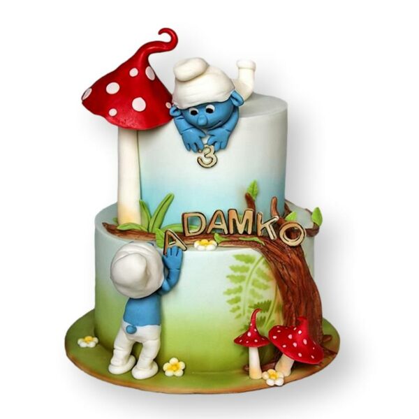Smurfs cake 9