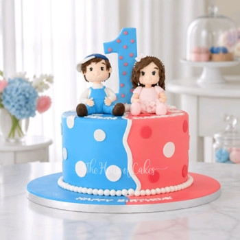 Twins Birthday Cake 2