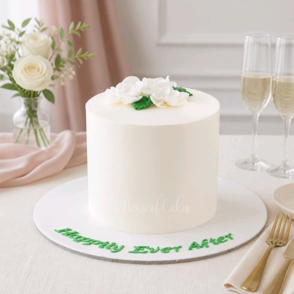 White cake with cream