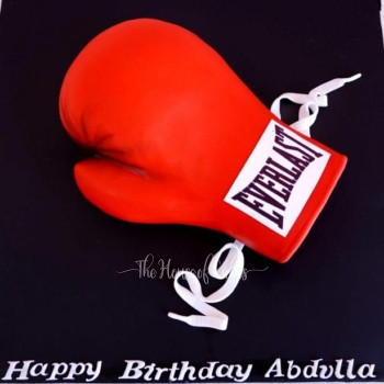 boxing glove cake