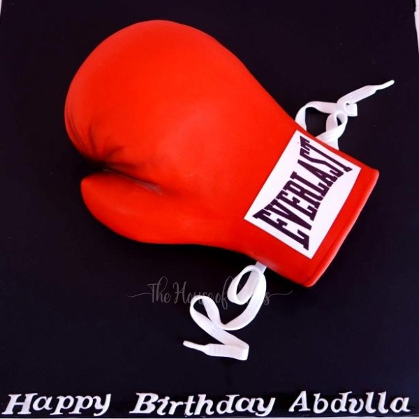 boxing glove cake