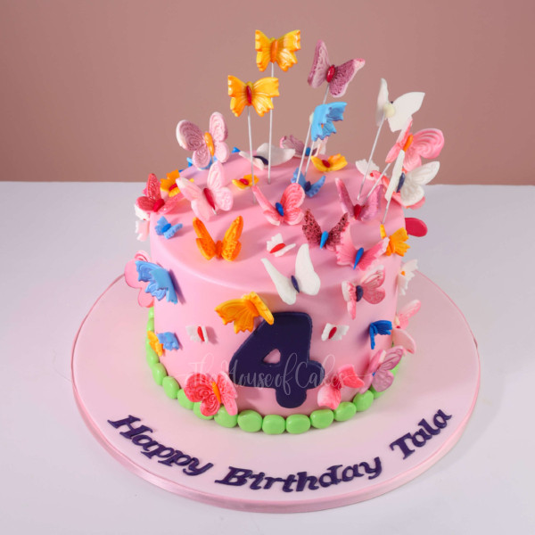 cake with butterflies