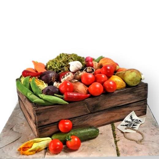 Cake with Fruits and Vegetables