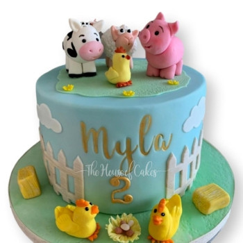 farm animals cake