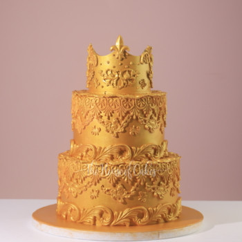 Gold Cake with Crown