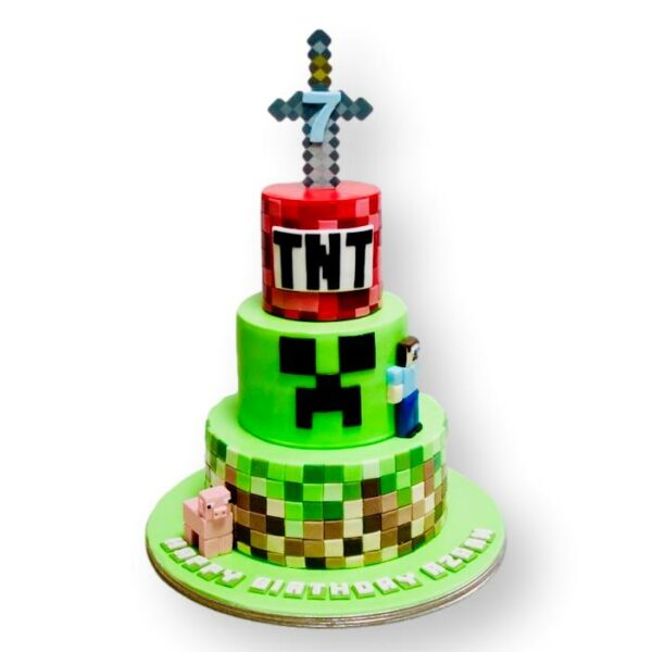 TNT Minecraft cake 1