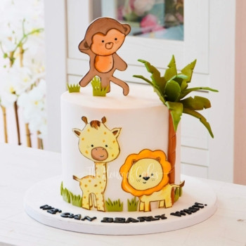 Jungle animals cake