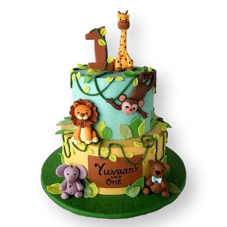 Jungle animals cake 3