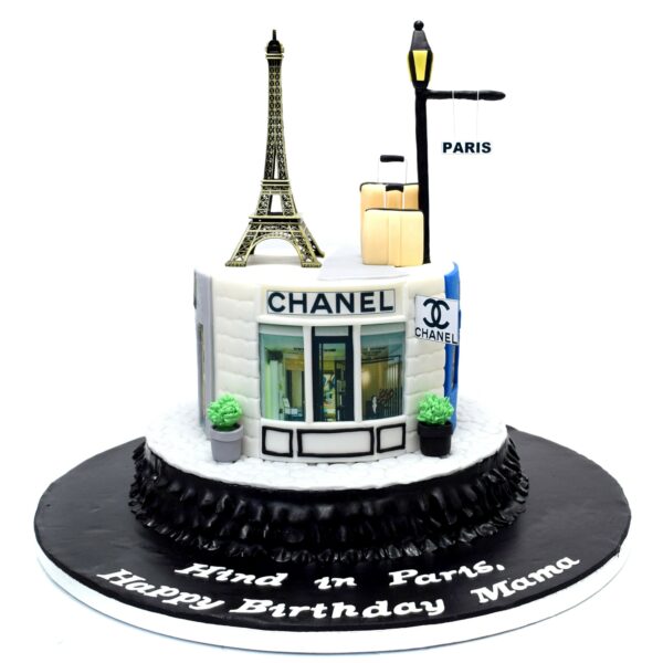 shopping in paris cake