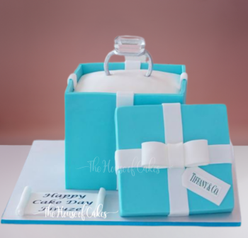 Tiffany Ring Box Cake