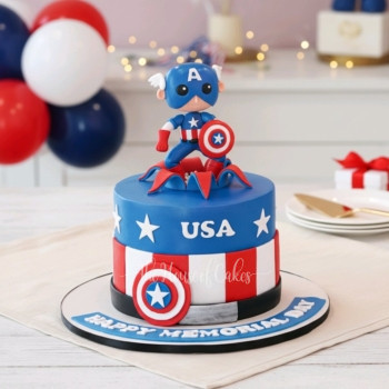 Captain America Cake 1