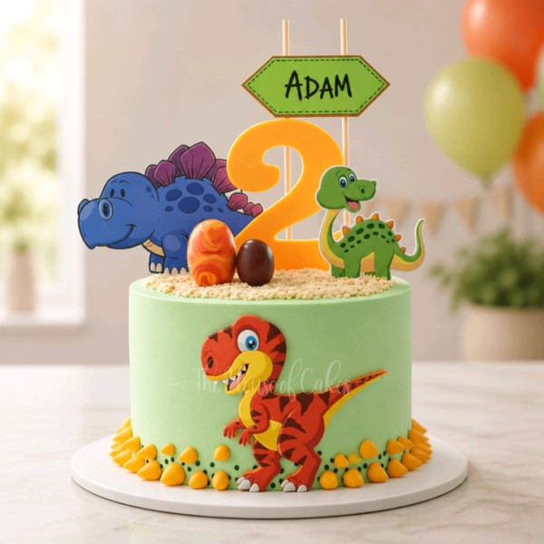 Cute dinosaurs cake 4