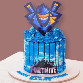 galaxy fortnite cake