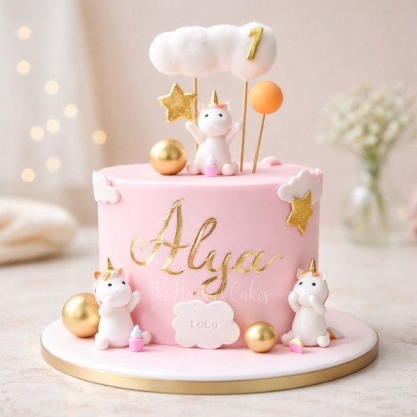 Cute Unicorns Cake in Dubai