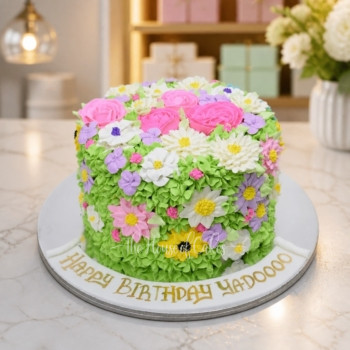 Buttercream Flowers Cake in Dubai