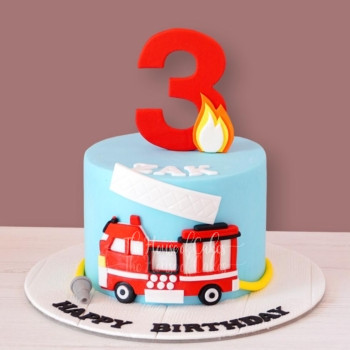 Fire Truck Cake