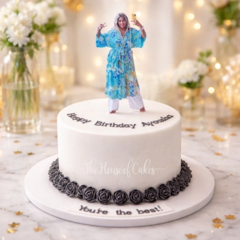 Cake with standing photo