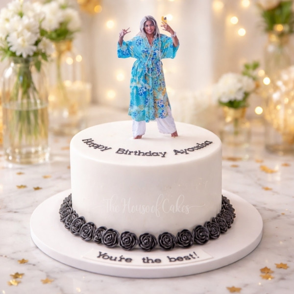 Cake with standing photo