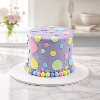Pastel Polka Dot Cake