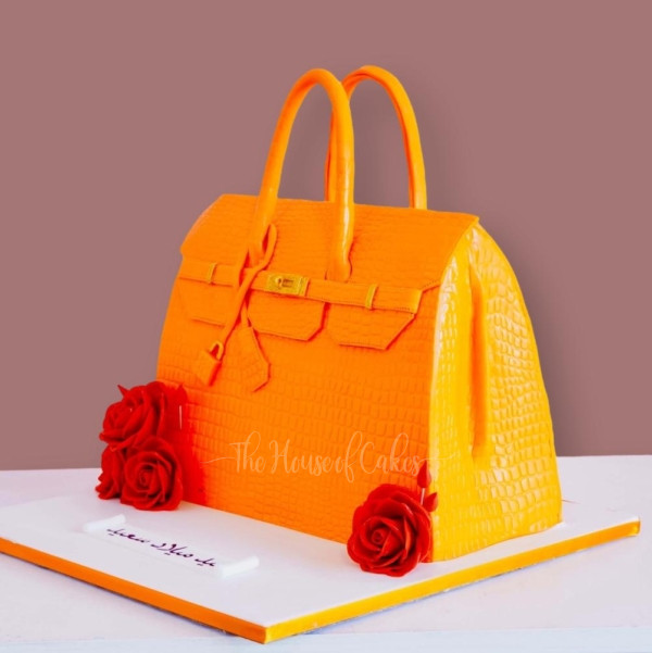 Hermès Birkin Bag Cake - Orange