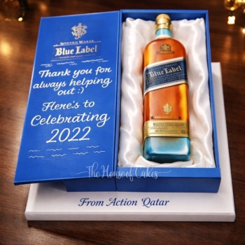 Blue Label Whiskey Box Cake in Dubai