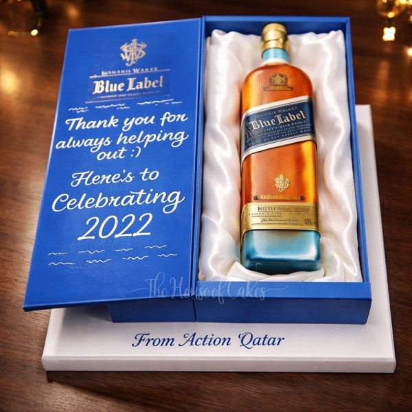 Blue Label Whiskey Box Cake in Dubai
