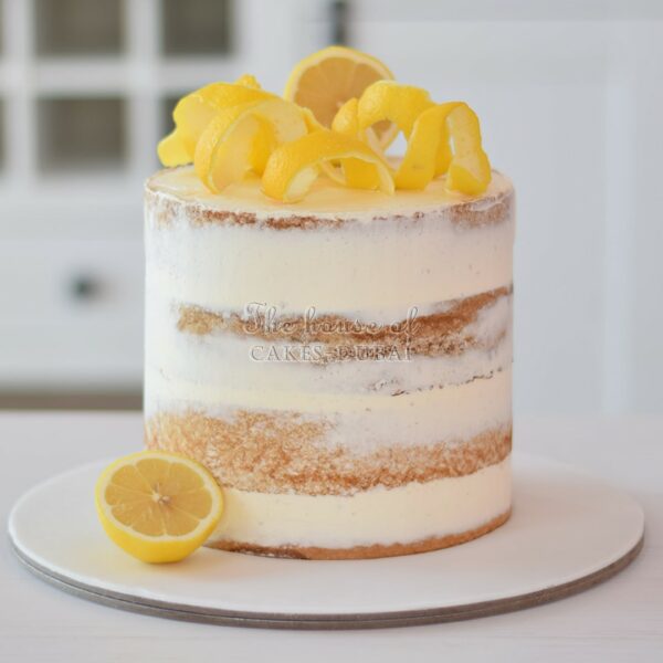 Naked cake with lemons