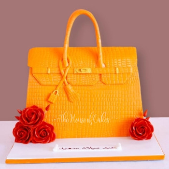 Hermès Birkin Bag Cake - Orange