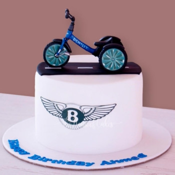 teh bentley balance bike cake