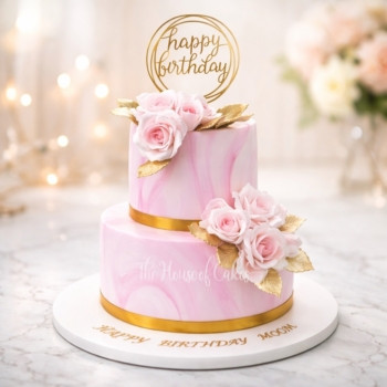Pink Marble Cake in Dubai