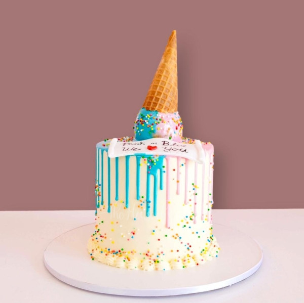 Gender Reveal Cake