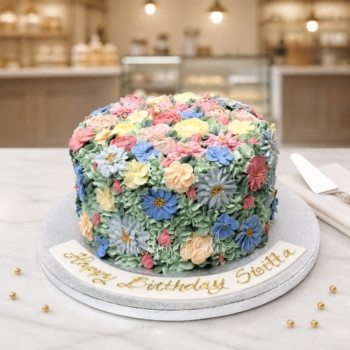 Buttercream Flowers Cake in Dubai