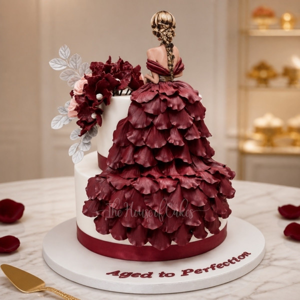Elegant Dress Cake
