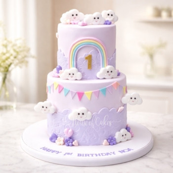 Clouds and Rainbow Cake