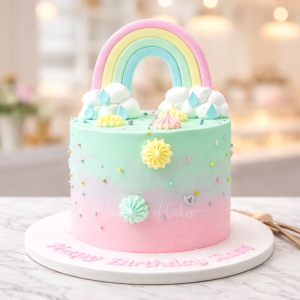 Pastel Colours Rainbow Cake in Dubai