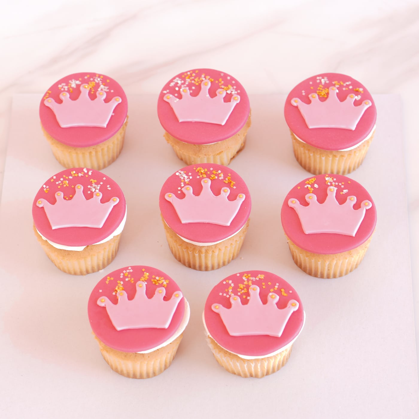 Buy Tiara Crown Girl Birthday Party Cupcake Topper, 12 Pack Princess Crown  Cupcakes Toppers, Gold Tiara Cupcake Toppers, Pink and Gold Tiara Crown  Cupcake Toppers, Gold Princess Birthday Party Decorations Online at