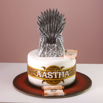 a cake with a gaes of thrones on it