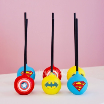superheroes cake pops
